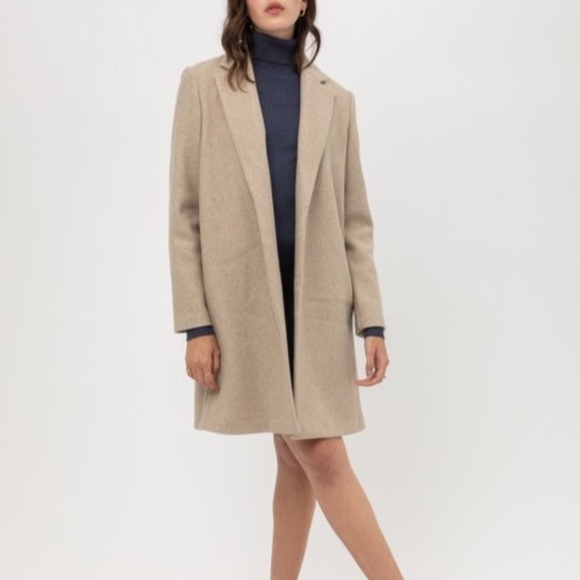 Love Tree Jackets & Blazers - Long Line Open Front Collard Coat